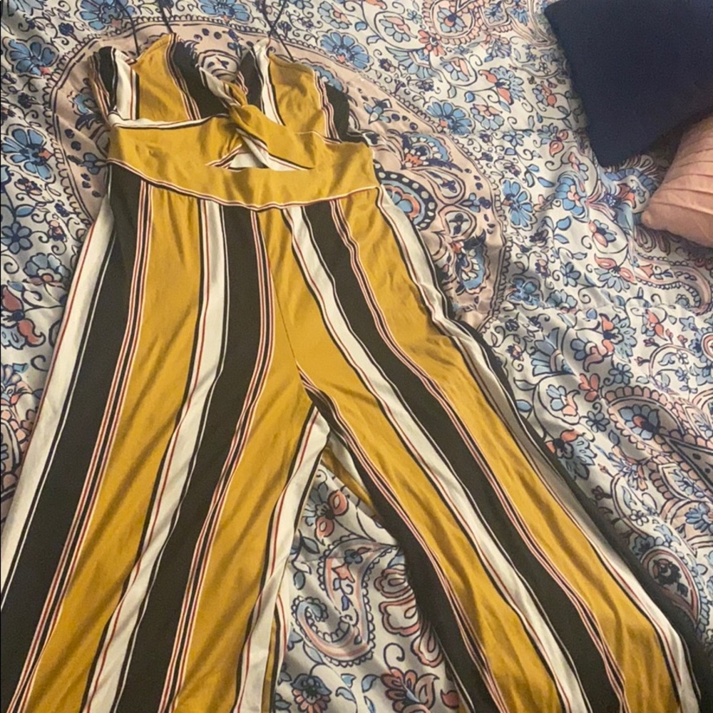 Brand new mustard stripped jumper